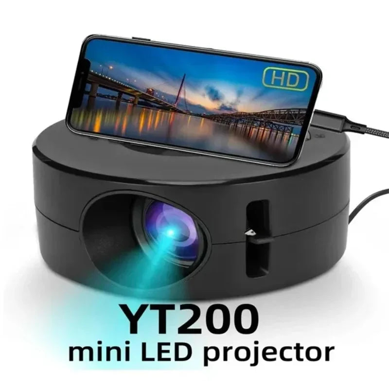 YT200 mini projector led mobile video home theater media player