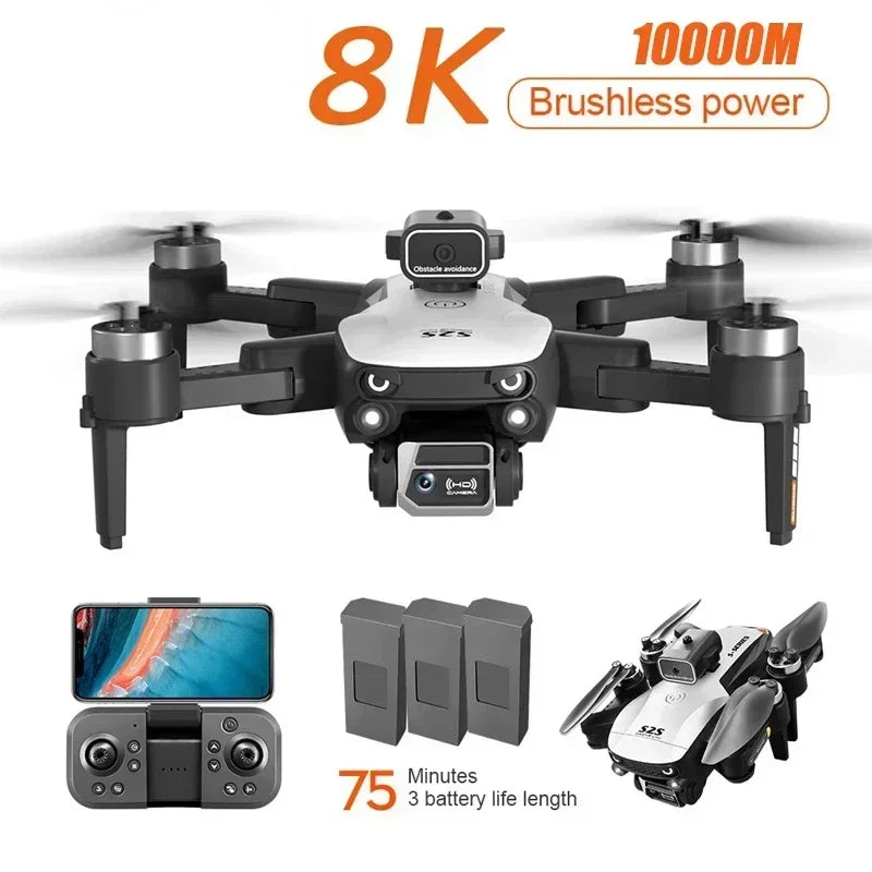 S2S 8K 5G GPS Profesional HD Aerial Photography Dual-Camera Omnidirectional Obstacle Brushless Avoidance Quadcopter