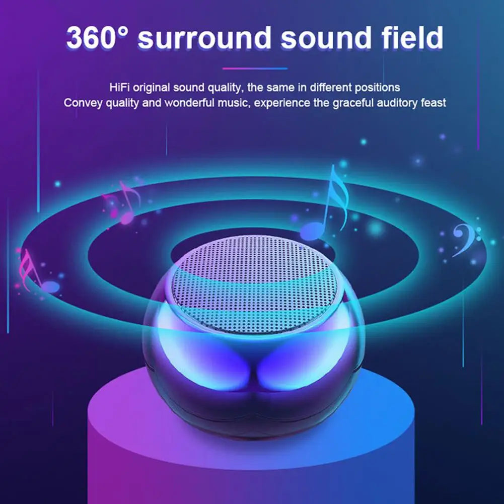 Wireless Small Steel Gun Metal Heavy Subwoofer Outdoor Mini Bluetooth Speaker for Home Office