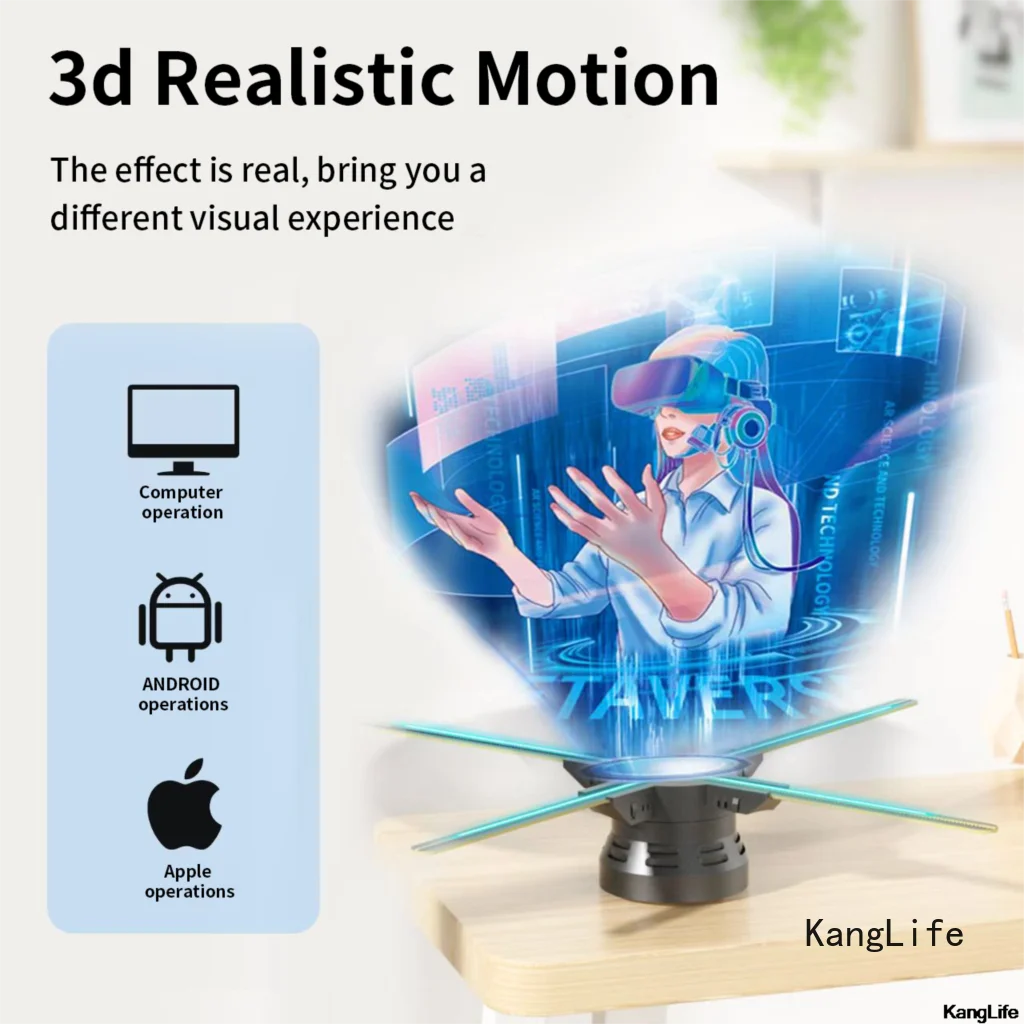 3D Hologram Fan Projector - Captivating 3D Visual Advertising Display (42-80CM)