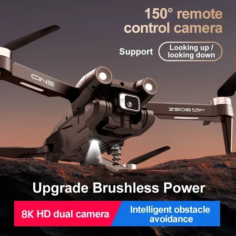 Z908Pro Max Drone Dual Camera 8K Professional Brushless Motor GPS FPV Obstacle Avoidance Folding Quadcopter